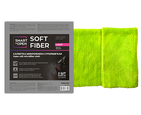 Салфетка микрофибра супермягкая Soft Fiber Light 40x40 (2шт.)