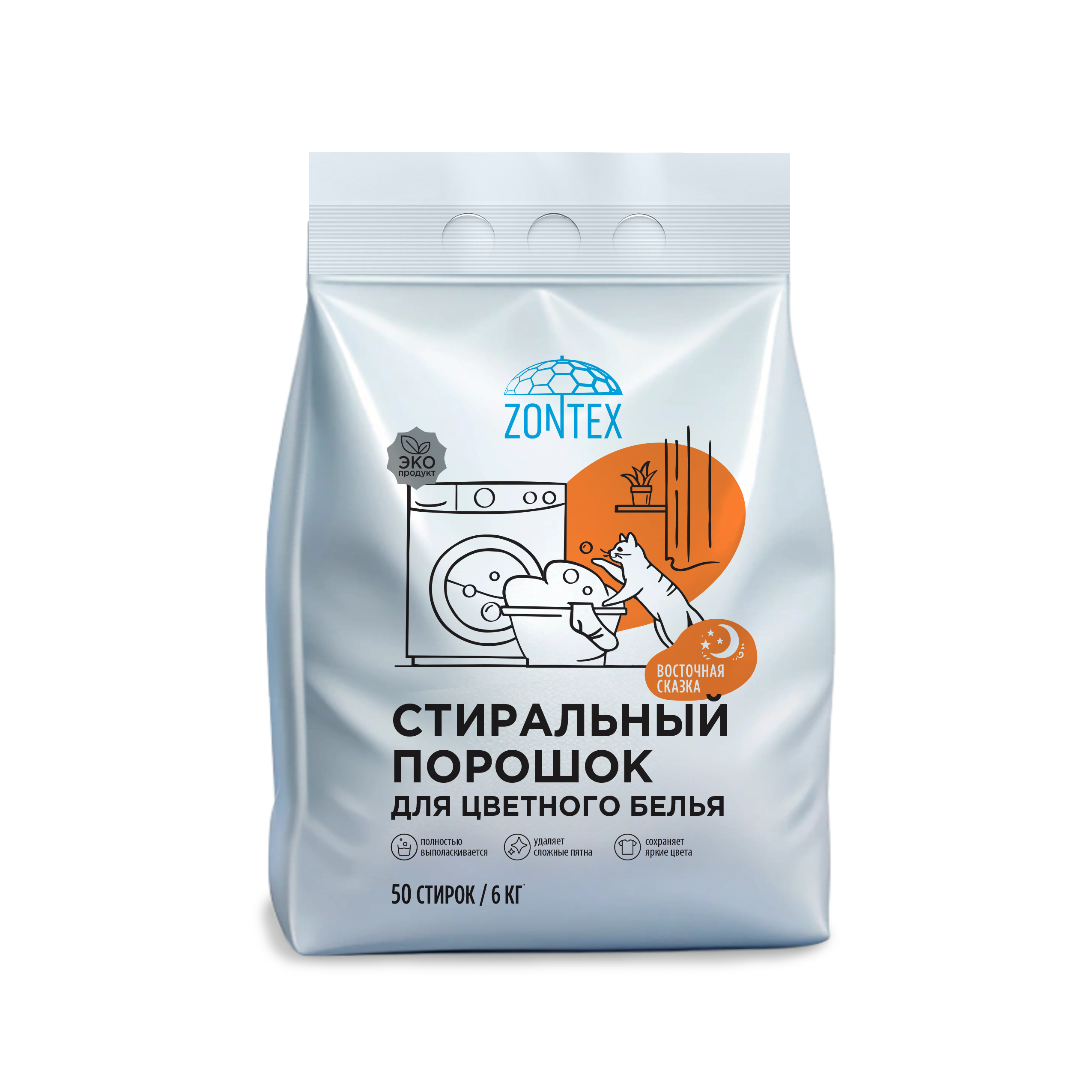 Стиральный порошок для цветного белья Zontex (6кг) Восточная Сказка