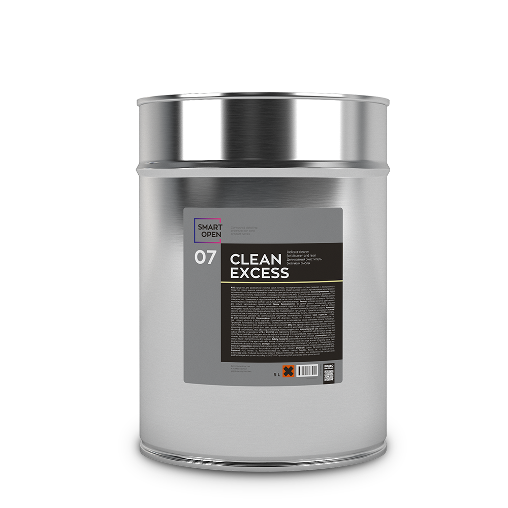 Деликатный очиститель битума, смолы и реагентов SMART CLEAN EXCESS 07 (5л)
