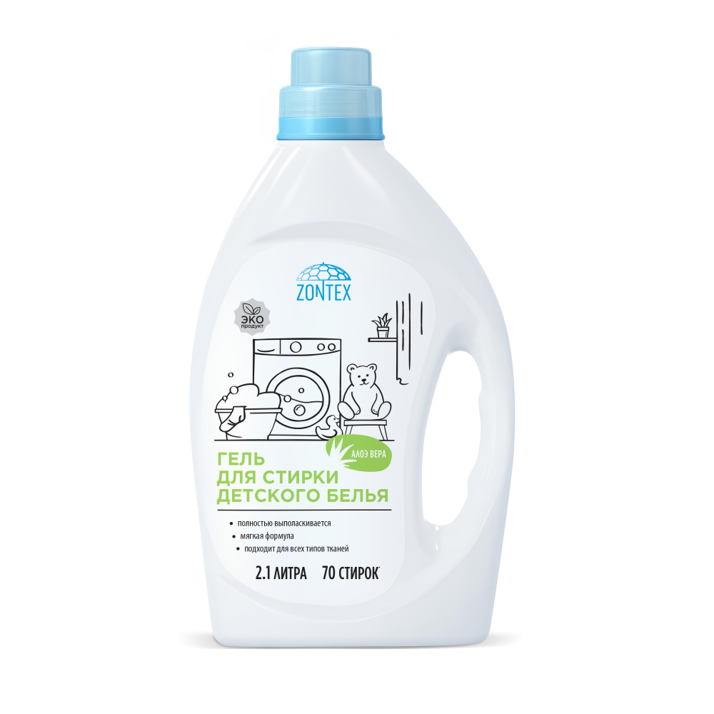 Гель для стирки детского белья Zontex (2,1л) Алоэ Вера
