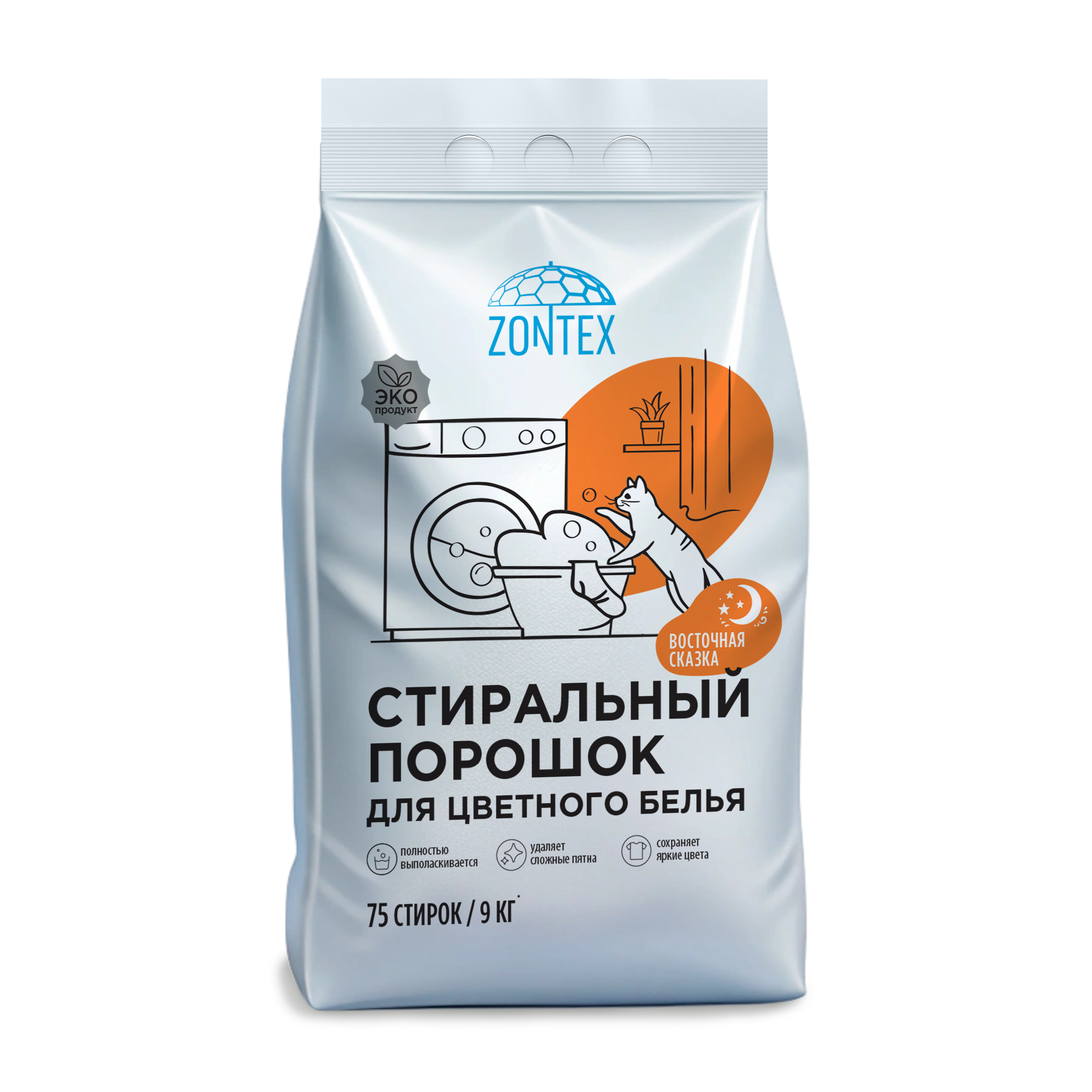 Стиральный порошок для цветного белья Zontex (9кг) Восточная Сказка