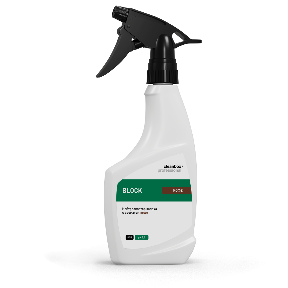 Нейтрализатор запаха с ароматом кофе CleanBox Professional BLOCK (0,5л) триггер ЧЗ
