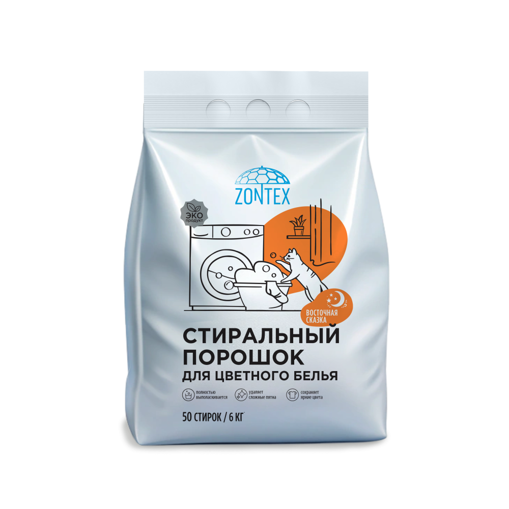 Стиральный порошок для цветного белья Zontex (6кг) Восточная Сказка